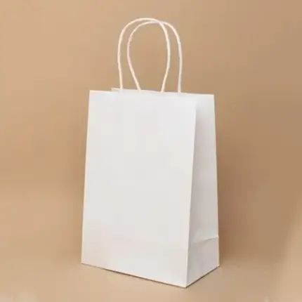 White Paper Bag With Logo